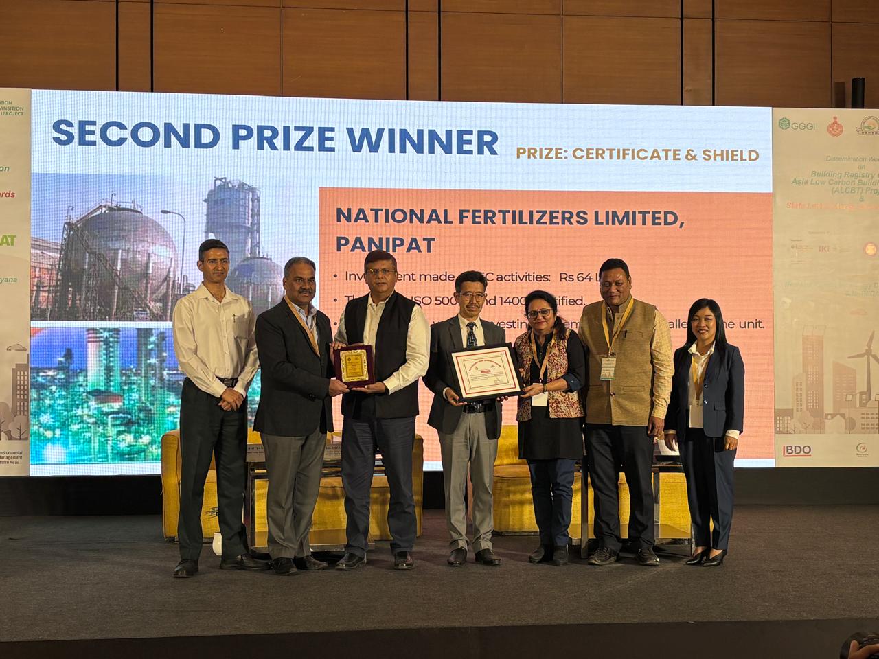 NFL Panipat unit wins at state level Energy Conservation Awards